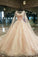 New Arrival Scoop Neck Wedding Dresses Floral Lace Up Tulle
