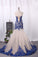 Mermaid Sweetheart Prom Dresses Tulle With Applique Sweep Train