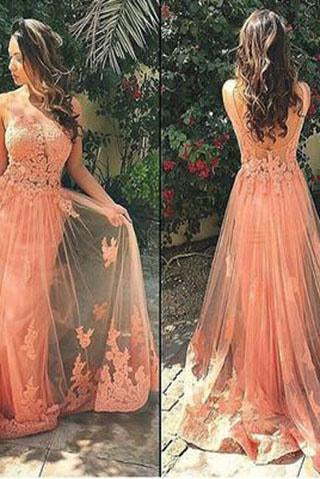 Lace Prom Dresses Long Prom Dress Dresses For Prom Coral Prom Dress Charming Party Dress BD154