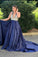 Prom Dress Halter Satin With Beads&Sequins Open Back Court Train