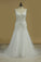 A Line Wedding Dresses Spaghetti Straps Beaded Bodice Tulle