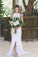 2024 Open Back Sleeveless Lace Halter Mermaid Slit Beach Wedding Dress White Bridals Dress WK323