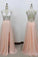 Charming V-Neck Backless Ivory Lace Front Slit Long Open Back Formal Women Dress WK980
