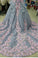 Princess Pretty Light Blue Ball Gown Long Backless Quinceanera Wedding Gowns WK127
