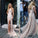 Celebrity Inspiration Style One Shoulder Lace Long Sheath Side Slit Prom Dresses BG0081