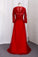 Prom Dresses A Line Scoop 3/4 Length Sleeves With Applique