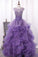 Tulle Quinceanera Dresses Ball Gown Scoop Beaded Bodice Floor Length