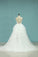 Tulle V Neck A Line With Applique Chapel Train Wedding Dresses