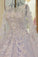 Scoop Neck New Arrival Luxury A Line Wedding Dresses Tulle With Beads And Handmade Flowers
