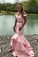 Mermaid Prom Dresses Off The Shoulder Satin Two Pieces