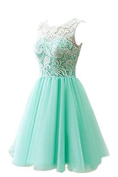 Flower Girl / Adult Ball Gown Lace Short Prom Dress WK217