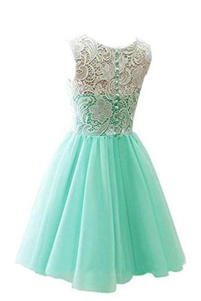 Flower Girl / Adult Ball Gown Lace Short Prom Dress WK217