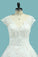 A Line V Neck Wedding Dresses Tulle With Applique And Beads Lace Up