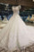 High-End Handmade Tulle Wedding Dresses A Line With Beads Rhinestones Royal Train Lace Up