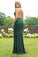 Sexy Trumpet/Mermaid Sequins Open Back Prom Dress Slit