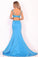 Two-Piece Scoop Prom Dresses Mermaid Satin With Beading