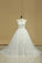 Scoop Wedding Dresses Tulle With Applique Court Train A Line
