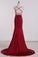 Spandex Prom Dresses Spaghetti Straps Mermaid With Applique
