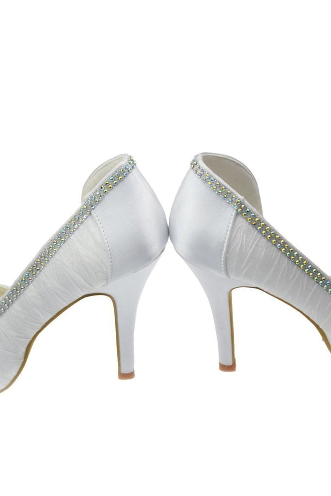Fashion Comfy Simple Beading Handmade Wedding Shoes For SWK12234