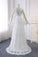 A line Long Sleeve V Neck Lace Ivory Wedding Dresses V Neck Beach Bridal Dresses W1010
