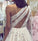 A line Tulle One Shoulder Prom Dresses with Sleeves 3D Flowers Evening Dress WK523