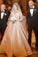 Ball Gown Long Sleeve Ivory Satin Wedding Dresses with Lace, Long Bridal Dresses PW721
