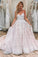 Ball Gown Pink Spaghetti Straps Sweetheart Wedding Dresses Tulle Bridal Gown WK720