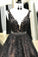 Beautiful Straps Aline Appliques Long Sparkly Beads V Neck Open Back Prom Dresses P1016