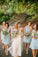 Cute Knee Length V Neck Cheap Chiffon Summer Bridesmaid Dresses Short Prom Dress WK966