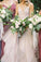 Ball Gown Spaghetti Straps V Neck Backless Asymmetrical Pink Long Wedding Dresses WK197
