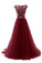 A-Line Floor-length Gorgeous Beading Bodice Long Tulle Prom Dresses Evening Dresses WK93