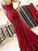 Mermaid Spaghetti Straps Burgundy Lace Appliques Prom Dresses Long Formal Dress WK455