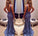 2024 New Style Custom Mermaid V-Neck Sleeveless Open Back Blue Lace Evening Dresses WK11