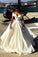 Off the Shoulder V Neck Ivory Wedding Dresses Ball Gown Long Prom Dresses WK556