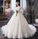 Princess Half Sleeve Ball Gown Wedding Dresses Appliques V Neck Bridal Dresses WK774