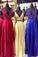 Luxury chiffon sequins V-neck two pieces prom dress evening dress WK810