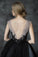 Chic A-Line Scoop Black Appliques Sweetheart Tulle Evening Dresses Prom Dresses WK266