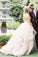 Ball Gown Spaghetti Straps V Neck Backless Asymmetrical Pink Long Wedding Dresses WK197