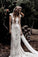 Vintage Lace V Neck Rustic Wedding Dresses Cap Sleeve Ivory Sheath Beach Wedding Gowns W1053