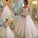 A Line Lace Applique Long Sleeve Sweetheart Covered Button Wedding Dresses WK331