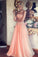 Blush Pink Tulle New Arrival A-line Strapless Lace Appliqued Long Sweet 16 Dress Party WK361
