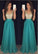 2024 Sexy Crew Neck Chiffon Long Tulle Beaded Stones Top Floor Length Prom Dresses WK162