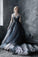Chic A-Line Scoop Black Appliques Sweetheart Tulle Evening Dresses Prom Dresses WK266