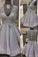 New Backless Short V-Neck Cap Sleeve Beads A-Line Knee Length Homecoming Dress WK26