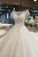 High-End Handmade Tulle Wedding Dresses A Line With Beads Rhinestones Royal Train Lace Up
