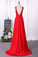 Sexy Open Back Prom Dresses A Line High Neck Chiffon With Ruffles And Beads