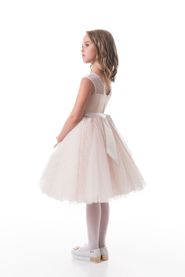 New Arrival Scoop Flower Girl Dresses A Line Tulle With Sash