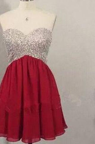 Chiffon Backless Short Prom Dress Open Back Sweet 16 Dress Homecoming Dresses WK875