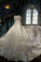 Marvelous High-End Satin Strapless Wedding Dresses Lace Up With Beads Royal Train