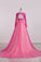 Prom Dresses Scoop Two-Piece Open Back Tulle With Applique Long Sleeves